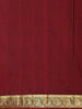 Dark Blue Pure Kanchipuram Bridal Silk Saree with Paisley Motif on the Body with Zari Border