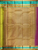 Purple Pure Kanchipuram Bridal Silk Saree with Paisley Motif on the body and Contrast Zari Border