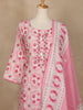 Pink Ikat Design Printed Cotton Salwar Suit