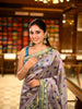 Lavender Floral Designed Semi Silk Saree