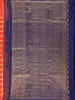 Coral Red Checked Zari Woven Kanchipuram Silk Saree