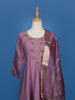 Light Purple Floral Designed Cotton Anarkali Salwar Suit - Diadem