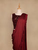 Red Embroidery Lyrca Ready To Wear Saree with Designer Blouse - Diadem