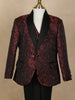 Red Coat Suit with Glitter Designs