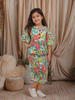 Multicolor Floral Printed Design Cotton Kids Co-Ord Set