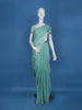 Aqua Green With Designed Border Cotton Saree - Diadem