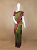 Olive Green Geometric Motifs Art Silk Saree - Diadem