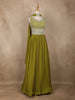 Green Floral Embroidered Crepe Bridesmaids Lehenga