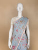 Pale Blue Floral Designed Georgette Fancy Saree