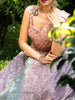 Multi Colour Banarasi Silk Mirror Work Bridesmaids Lehenga