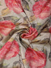 Grey Semi Tussar Silk Floral Designed Saree
