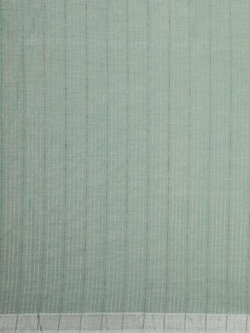 Aqua Green With Designed Border Cotton Saree - Diadem