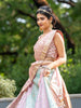 Multi Colour Banarasi Silk Mirror Work Bridesmaids Lehenga