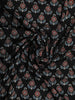 Black Floral Design Cotton Saree - Diadem