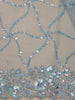Ice Blue Floral Designed Organza Designer Saree - Diadem