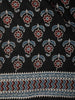 Black Floral Design Cotton Saree - Diadem