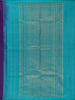 Purple with Teal Border Zari Butta Kanchipuram Silk Saree