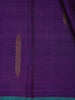 Purple with Teal Border Zari Butta Kanchipuram Silk Saree