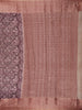 Dark Purple Floral Designed Chanderi Cotton Saree