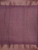 Dark Purple Floral Designed Chanderi Cotton Saree