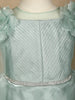 Pale Green 3D Floral Designed Party Gown for Girls