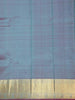 Turquoise Blue Pure Kanchipuram Bridal Silk Saree with Peacock and Chakra Motif Design with Zari Border