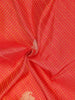 Red Pure Kanchipuram Bridal Silk Saree with Leaf Jacquard Design on the Body with Zari Border - Diadem