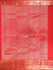 Red Pure Kanchipuram Bridal Silk Saree with Leaf Jacquard Design on the Body with Zari Border - Diadem
