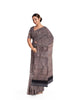 Black Pure Kanchipuram Pattu Saree with Zari Brocade on the body and Zari Border - Diadem