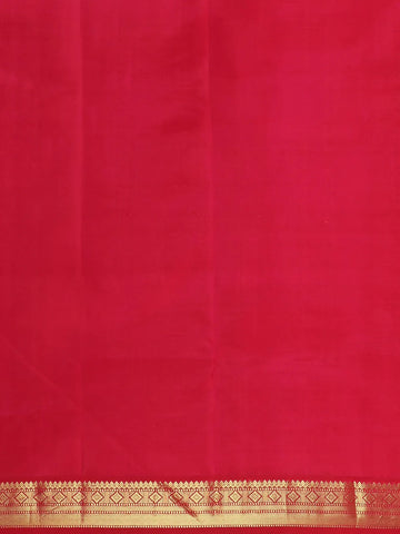Parrot Green Checked Designs Pure Kanchipuram Silk Saree - Diadem