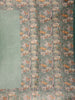 Green Floral Designed Tissue Organza Saree
