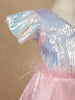 Pink Sequin Designed Party Gown for Girls