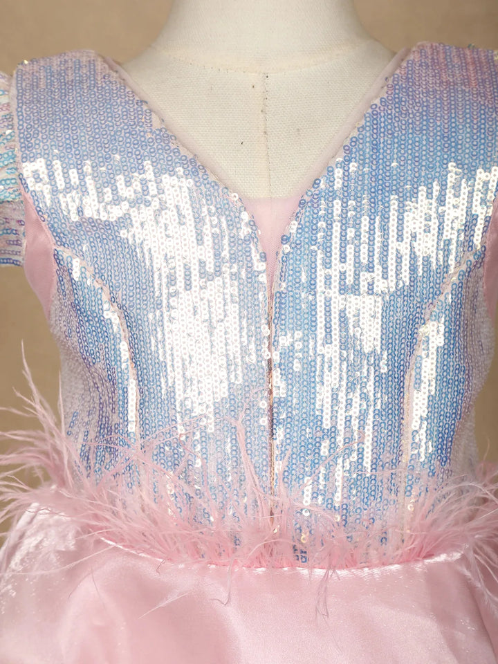 Pale Pink Sequin Gowns for Mother & Daughter - Diadem