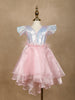 Pink Sequin Designed Party Gown for Girls