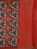 Maroon Banarasi Saree with Ikat Design on the Body with Matching Border