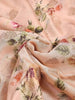 Peach Banarasi Saree with Flower Jacquard Design on the Body with Contrast Border