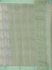 Mint Green Chanderi Silk Saree with Paisley and Floral Prints on the Body with Designed Border