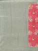 Rose Pink Banarasi Saree with Floral Design on the Body and Contrast Border - Diadem