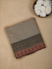 Grey Semi Tussar Silk Floral Designed Saree - Diadem