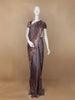 Purple Floral Designed Tissue Organza Saree