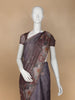 Purple Floral Designed Tissue Organza Saree