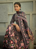 Black Floral Printed Synthetic Salwar Suit - Diadem