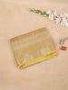 Mustard Yellow Semi Banarasi Saree with Plain Body and Zari Border