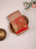Mustard Pure Kanchipuram Bridal Silk Saree with Zari Brocade & Contrast Border
