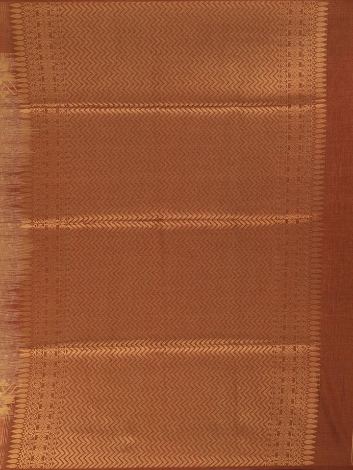 Pale Coral Semi Tussar Silk Floral Designed Saree - Diadem