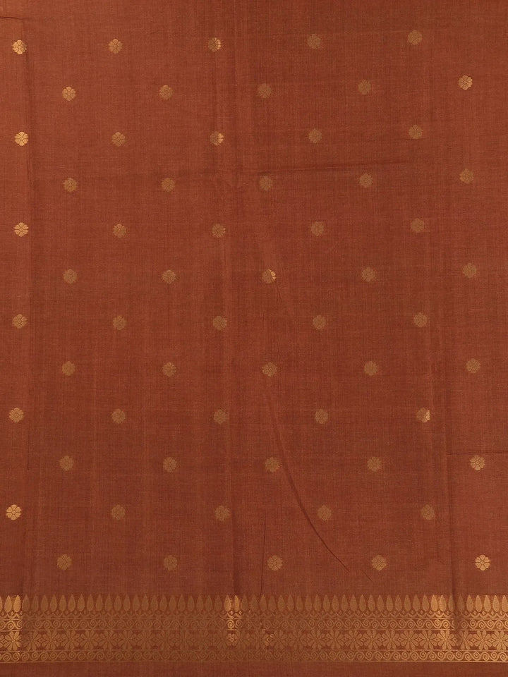 Pale Coral Semi Tussar Silk Floral Designed Saree - Diadem