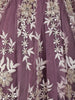 Lavender Floral Designed Net Lehenga