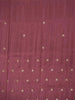 Magenta Tussar Silk Saree with Floral Designs on the Body and with Designed Border