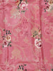Pink Banarasi Saree with Floral Design on the Body with Matching Border