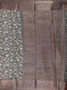 Black Chanderi Silk Saree with Vines and Leaf Design on the Body with Contrast Border